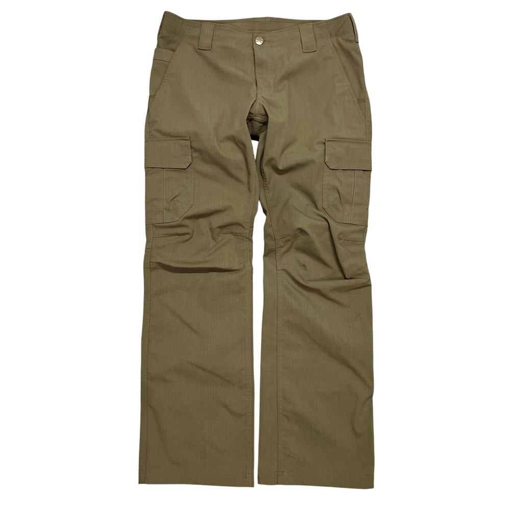 Under Armour Storm Tactical Cargo Pants Womens 12 Brown Tan Work Ripstop 32x32